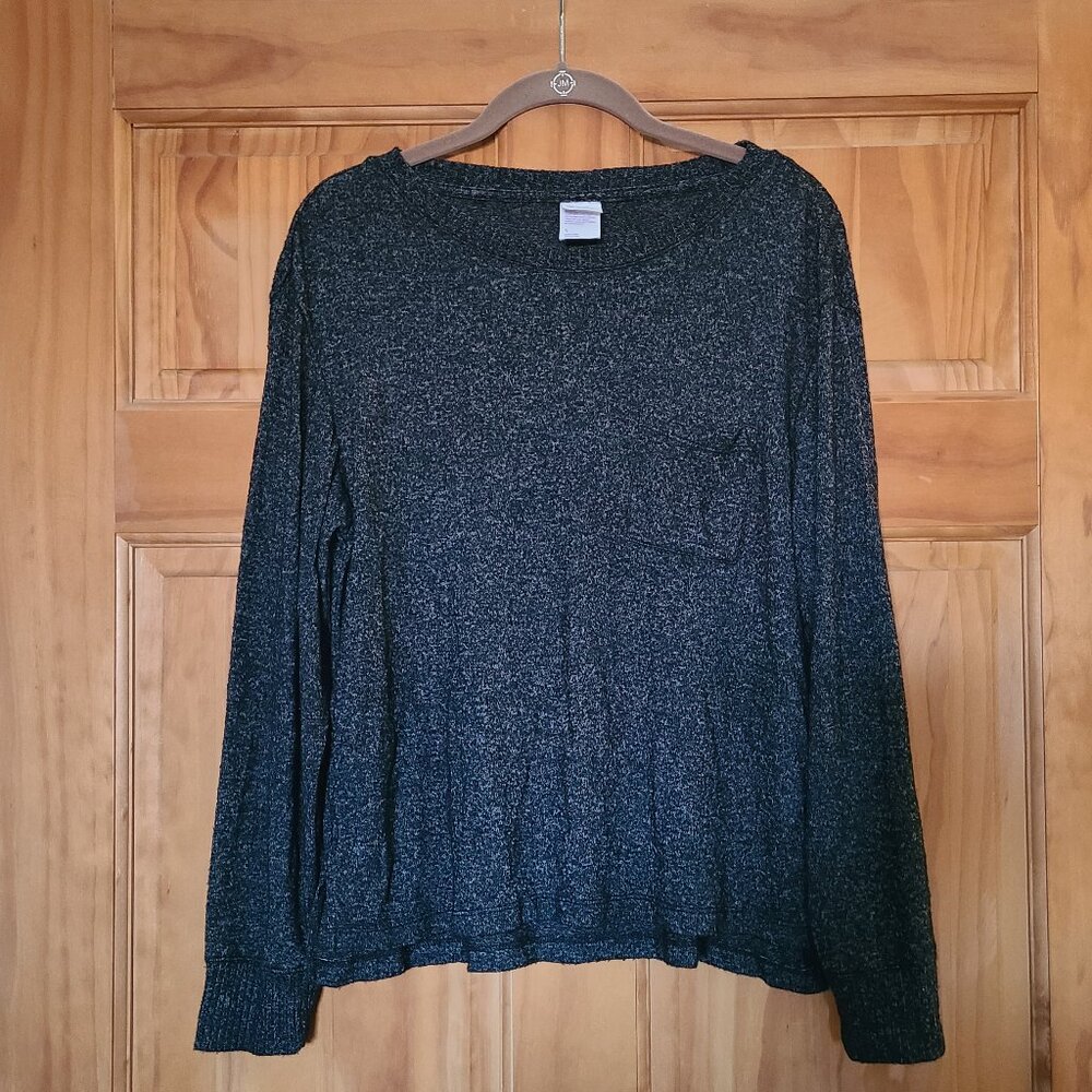 stars above Heather Gray Long Sleeve Perfectly Cozy Fabric Top